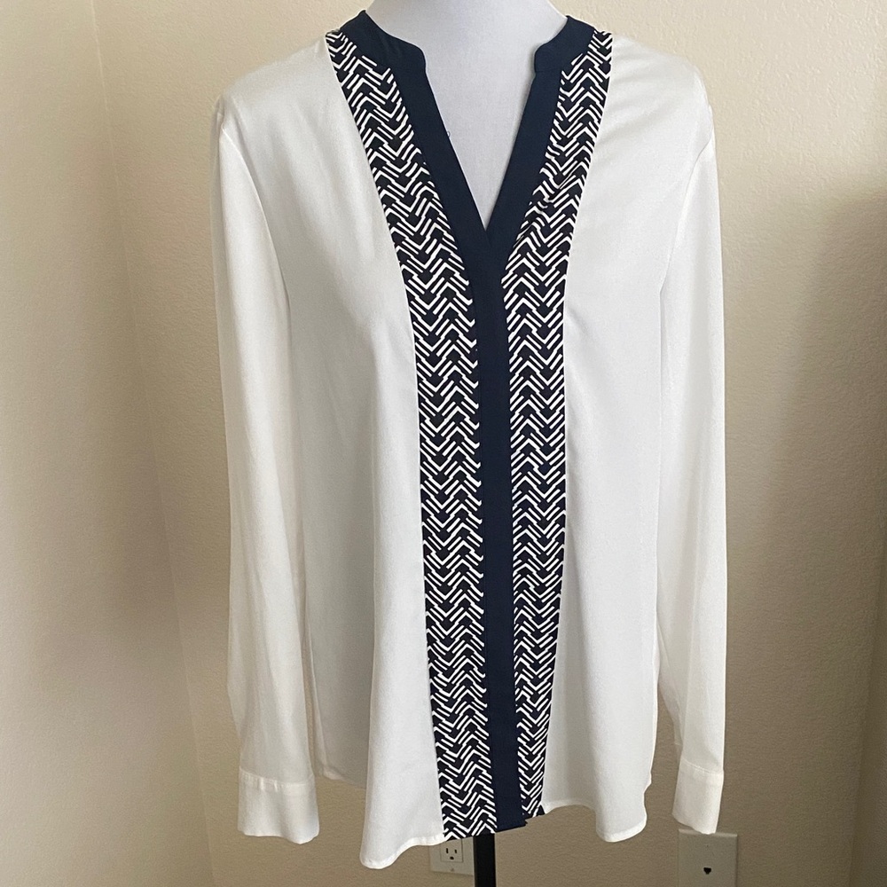 Ivanka Trump White and Black Blouse